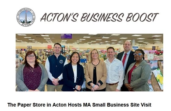 The Paper Store in Acton hosts MA Small Business Site Visit