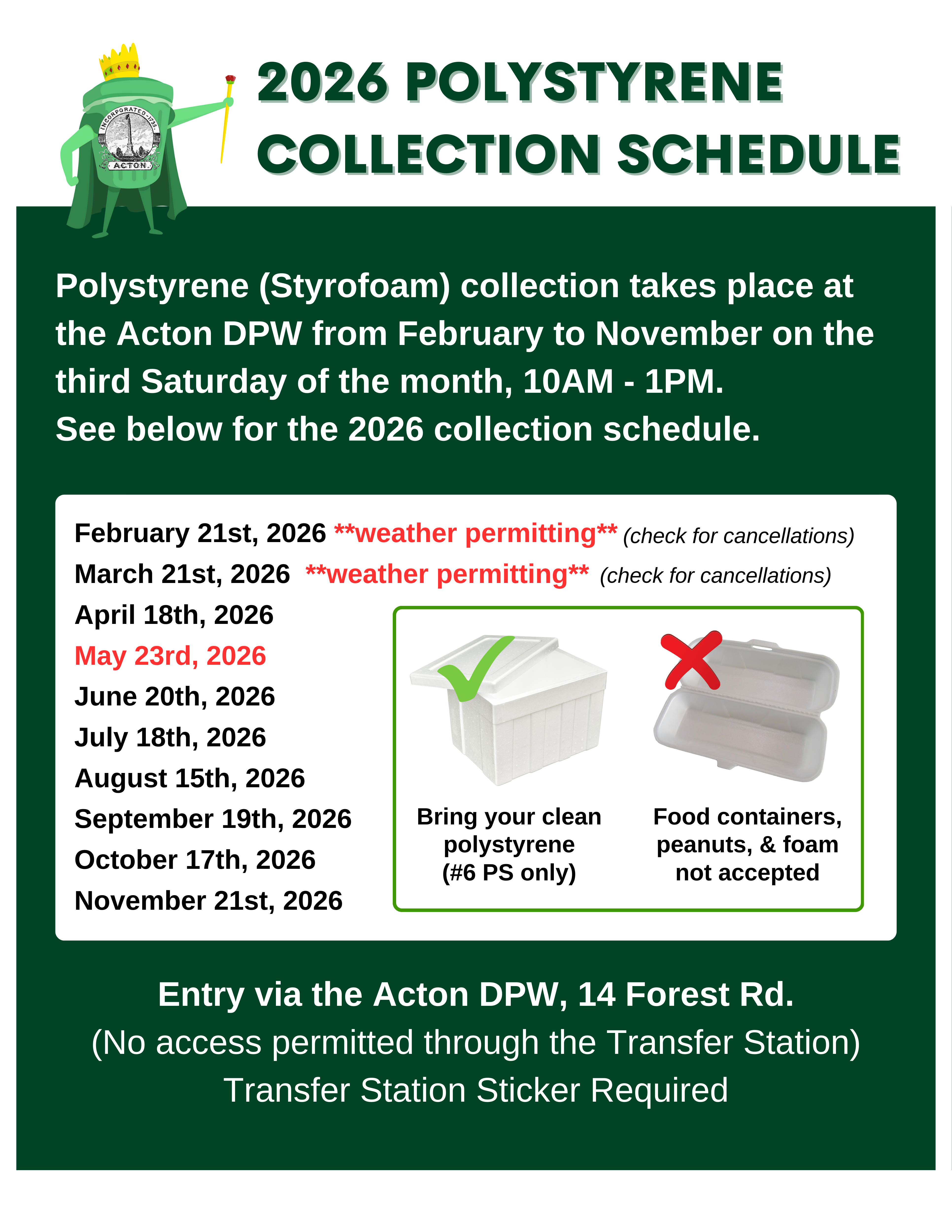 2026 Styrofoam Collection