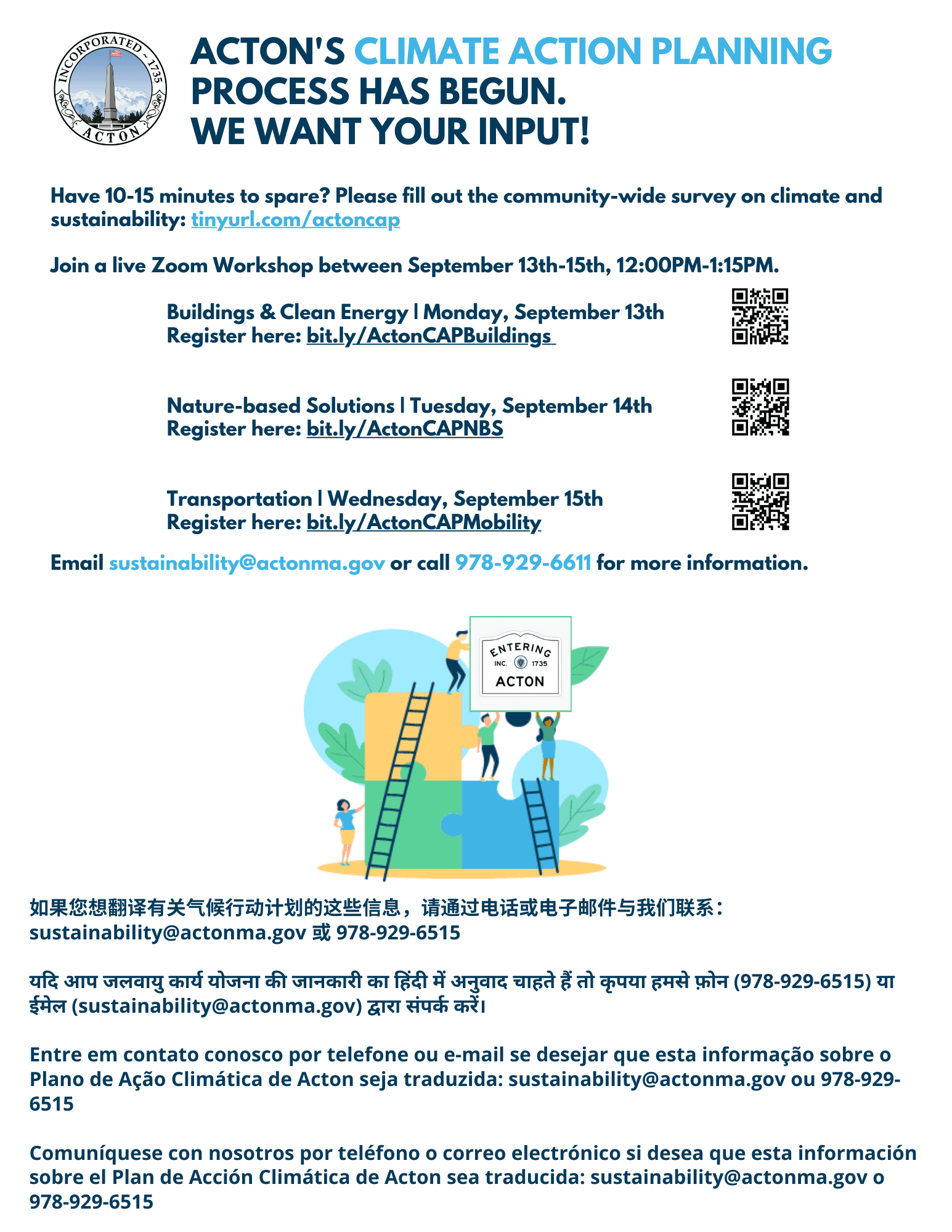 Upcoming Workshops CAP flyer