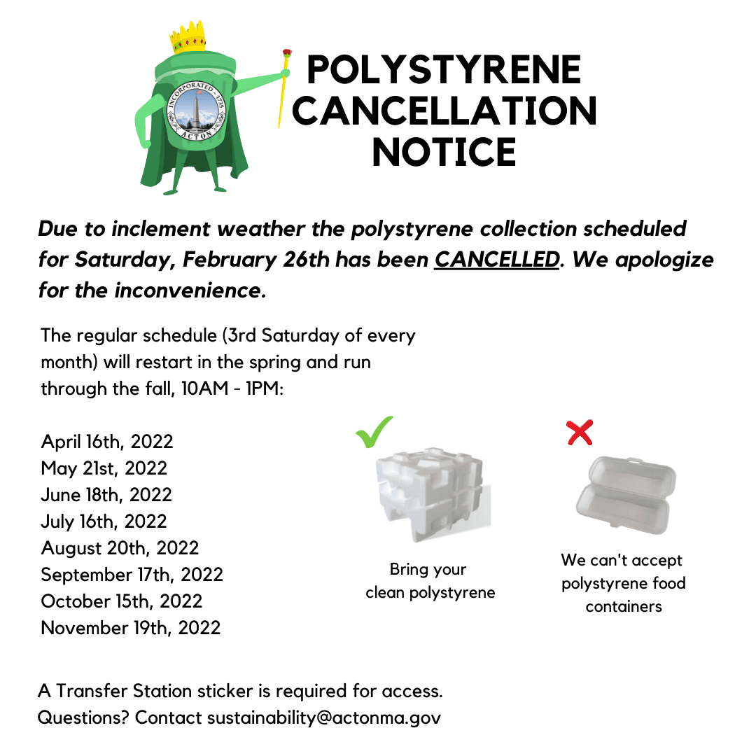 Polystyrene collection Winter