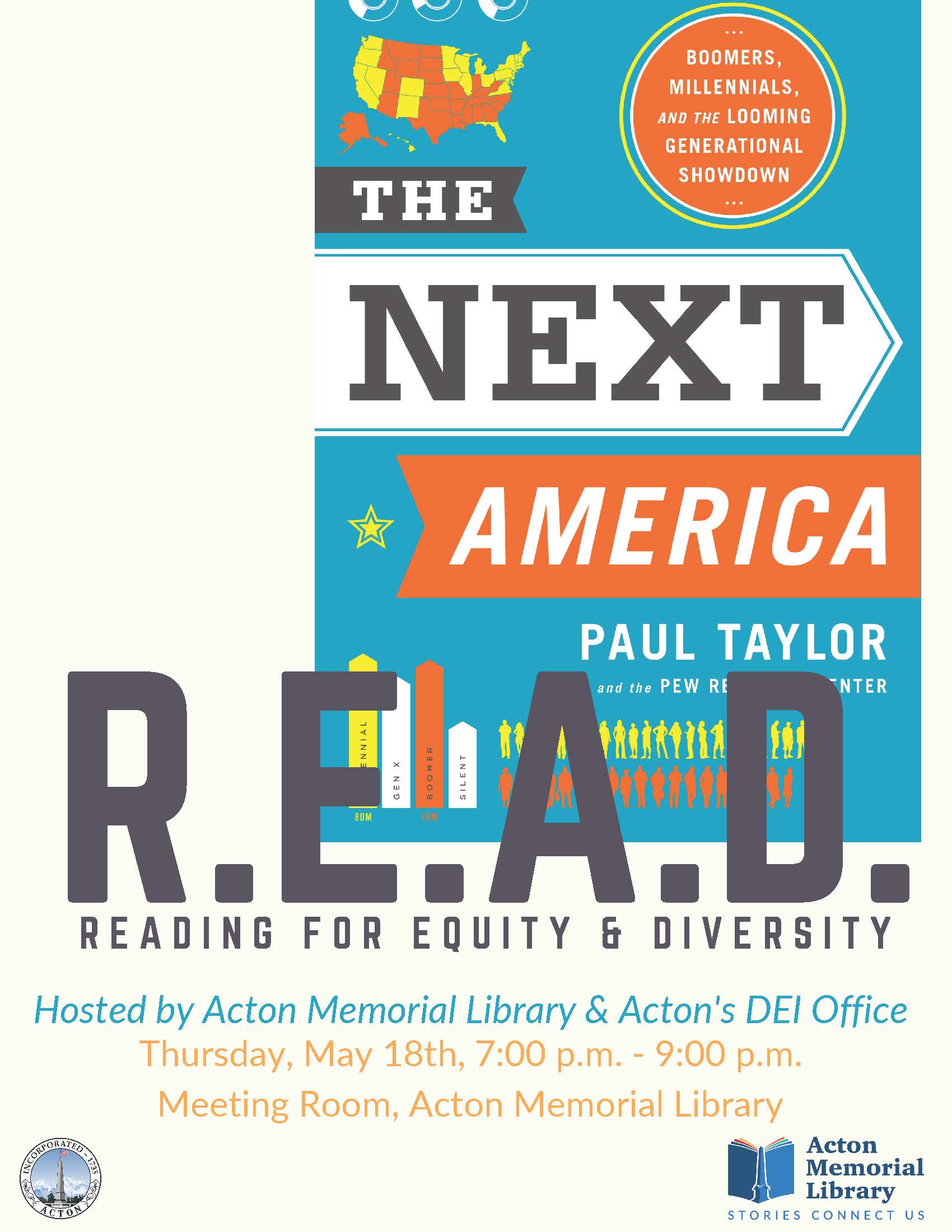 READ DEI public Book Group flyer May 18